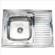Мойка накладная 60х80 левая чаша Sinklight